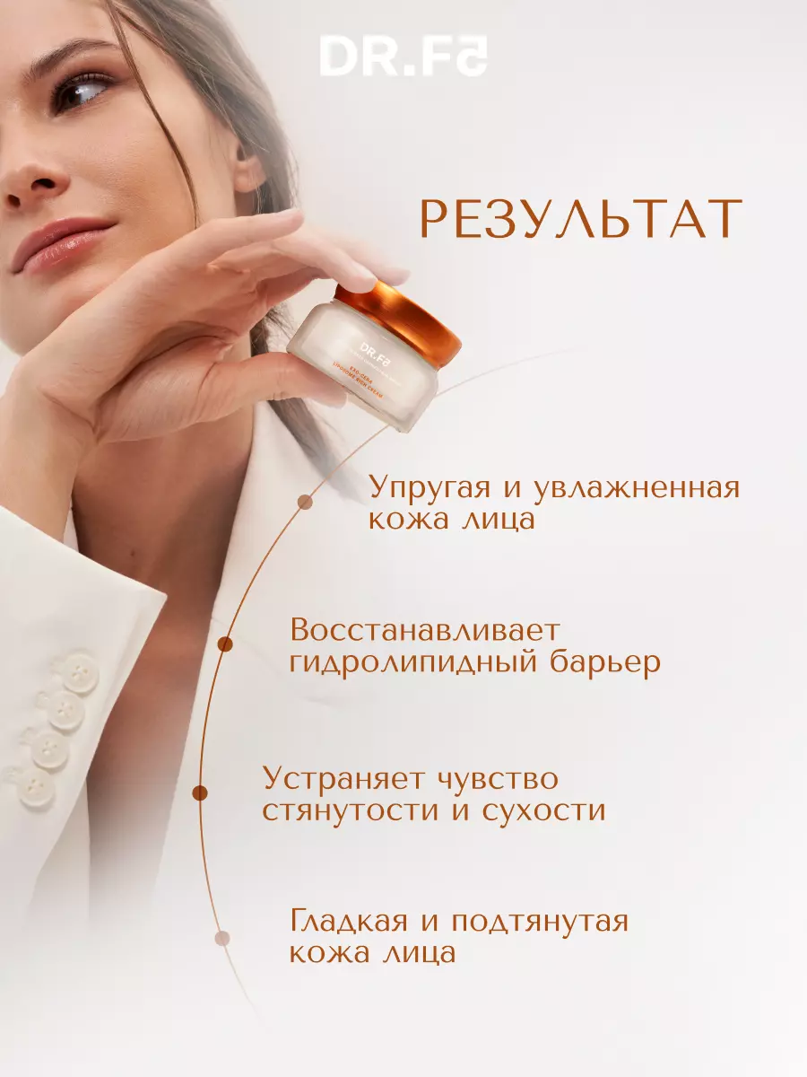 DR.F5 Крем для лица восстанавливающий с церамидами и липосомами 50 мл EXO-CERA Корея