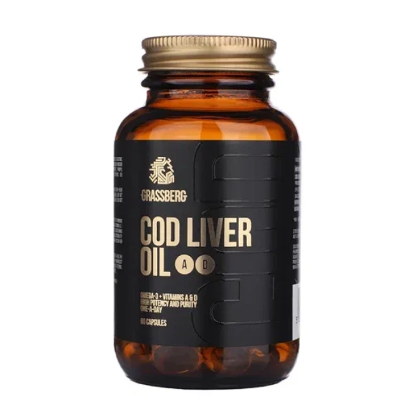 Cod Liver Oil + Vit D, A, E Grassberg 60 шт.
